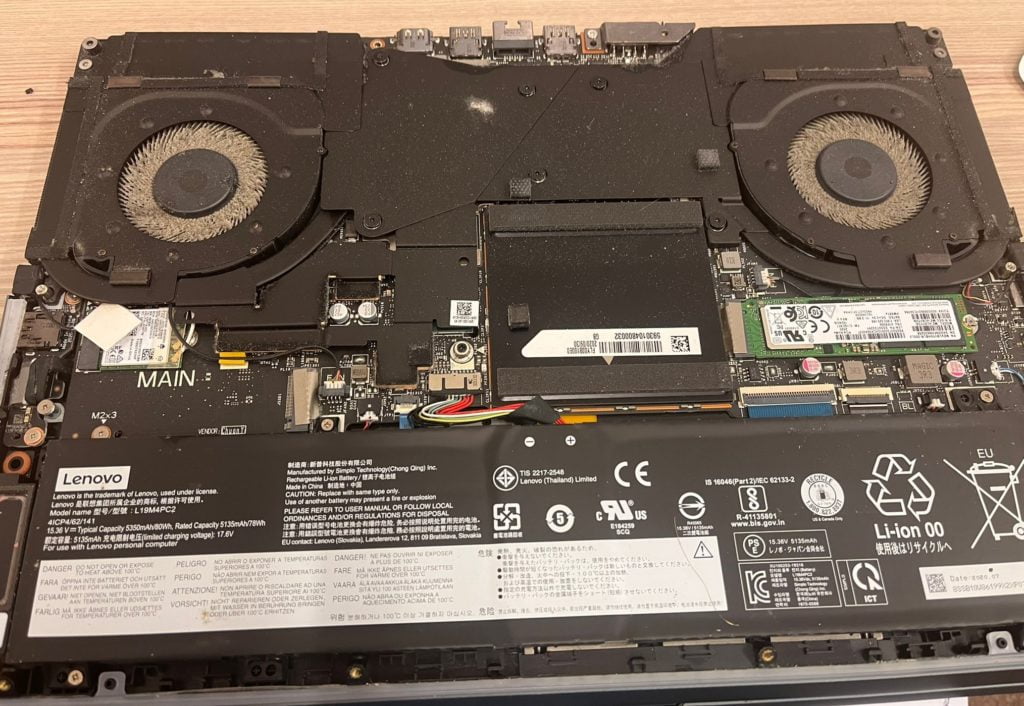 Overheating laptop